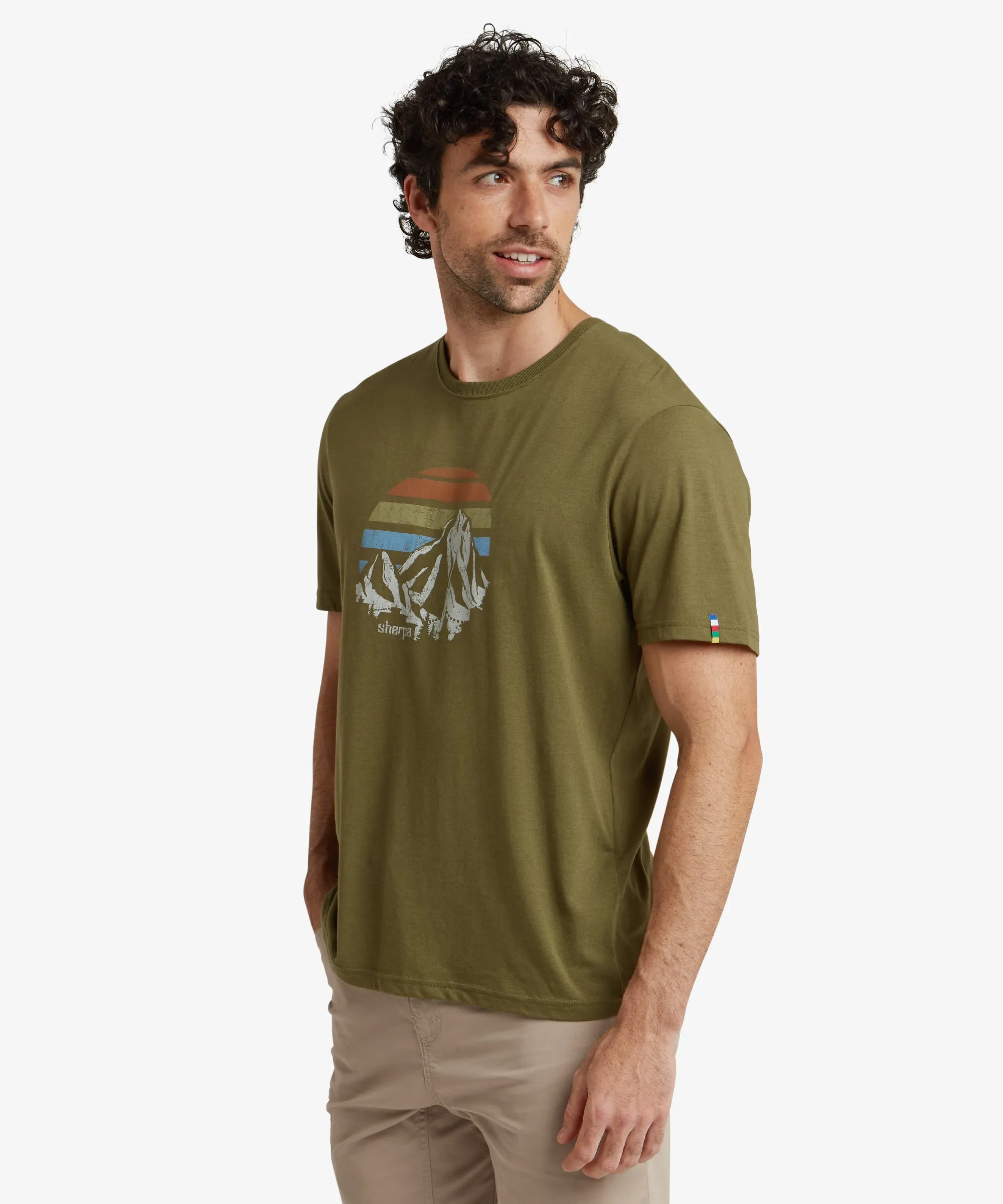 Bali Retro Sunset T-Shirt - Moss