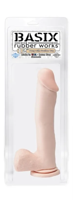 Basix Rubber Works 12 Inch Suction Cup Dong