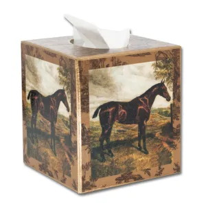 Bay Hunters Equestrian Tissue Box Cover
