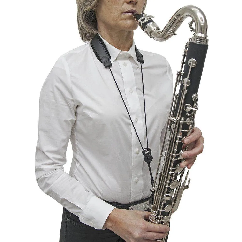 BG Bass Clarinet Leather Strap ~ Metal Hook