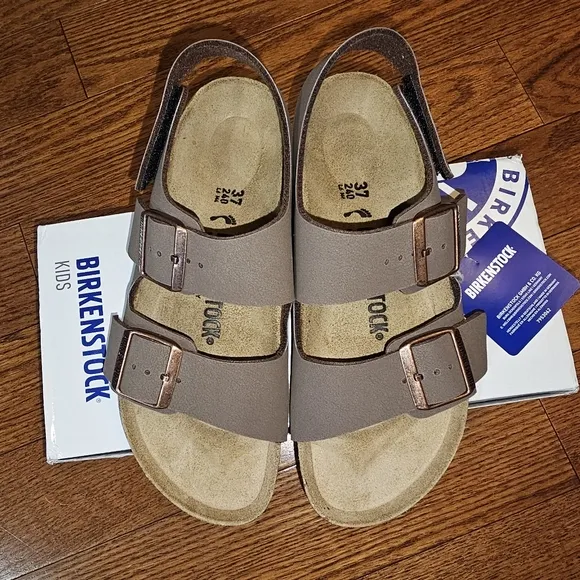 Birkenstock Milano Kids/Ladies Sandal -  Kids 37/Ladies 6 - Mocha Color - NWT