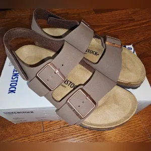 Birkenstock Milano Kids/Ladies Sandal -  Kids 37/Ladies 6 - Mocha Color - NWT