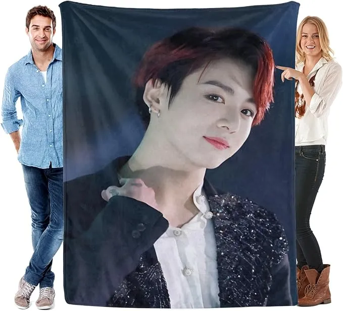 Blanket 50"X60" Soft and Comfortable Warm Fleece Throw Full Picture of Idol Group Blankets