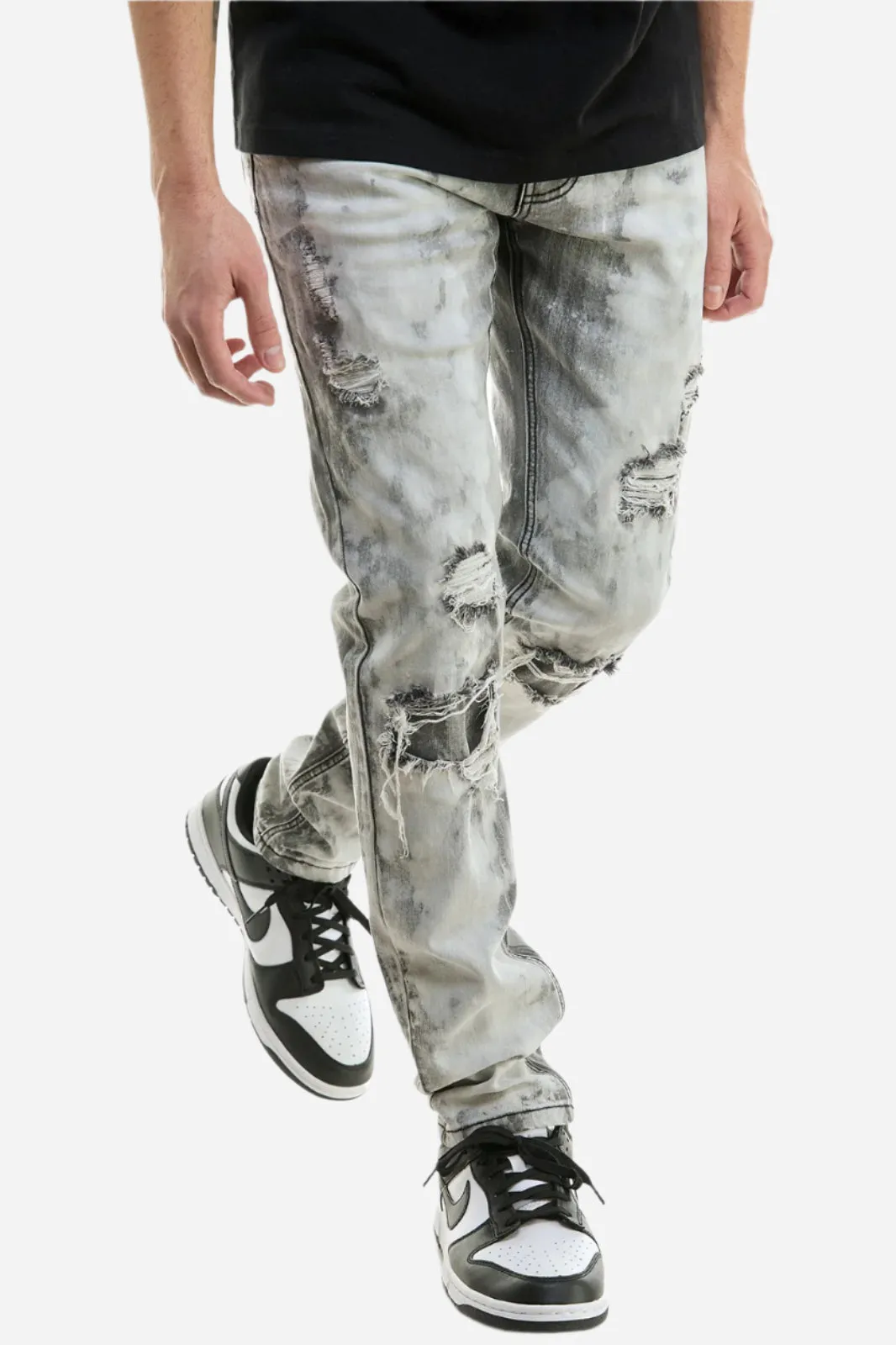 Bleached Skinny Jeans - Skinny Fit