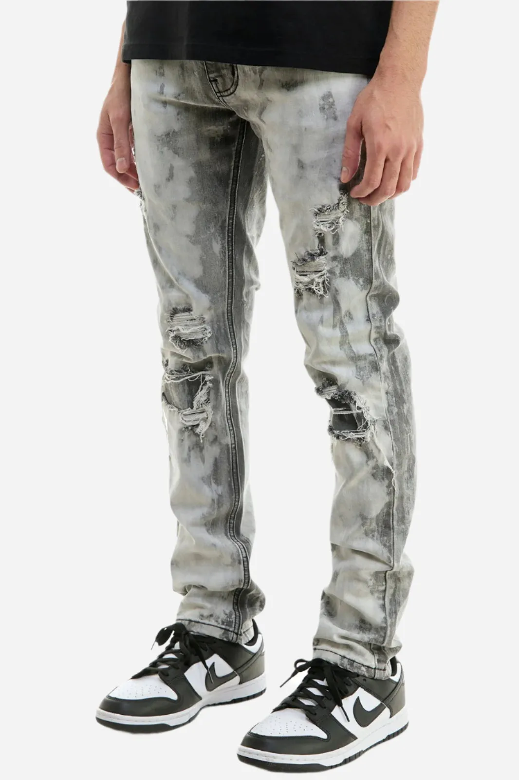Bleached Skinny Jeans - Skinny Fit