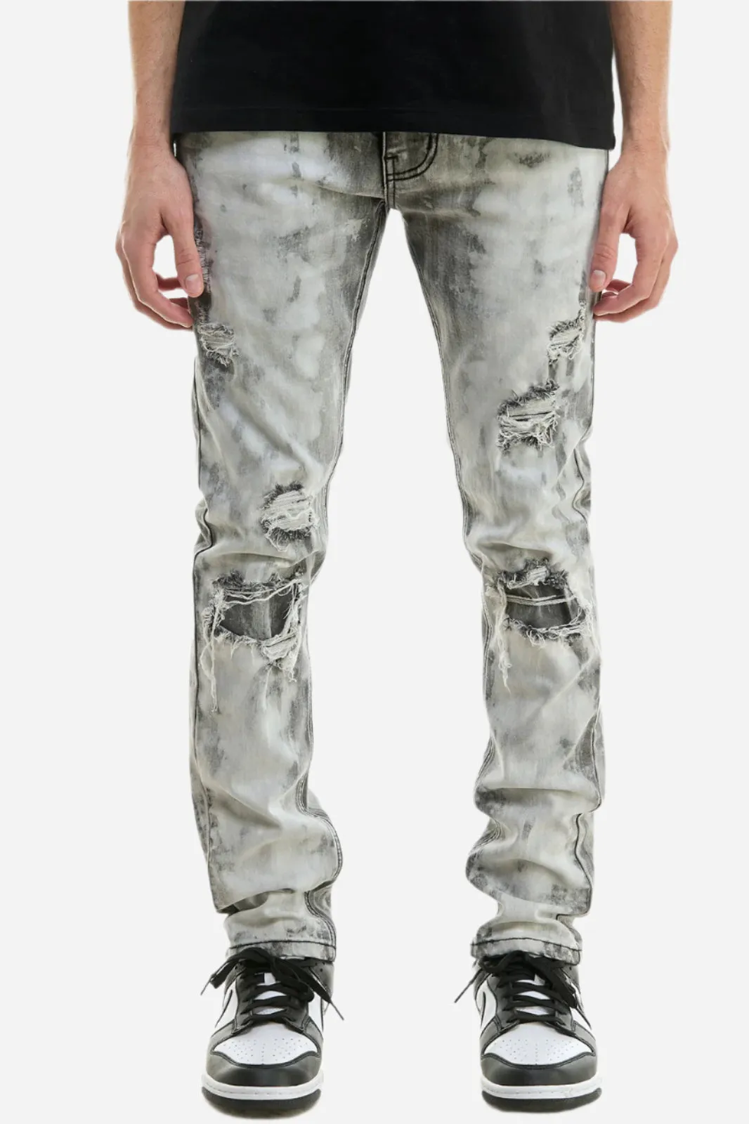 Bleached Skinny Jeans - Skinny Fit