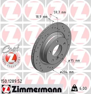 BMW Brake Disc Rear Drilled Sport Ventilated E46 34211165563 34216864056