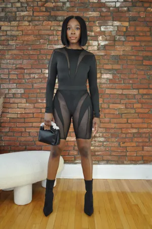 Bodysuit Biker Set- Black