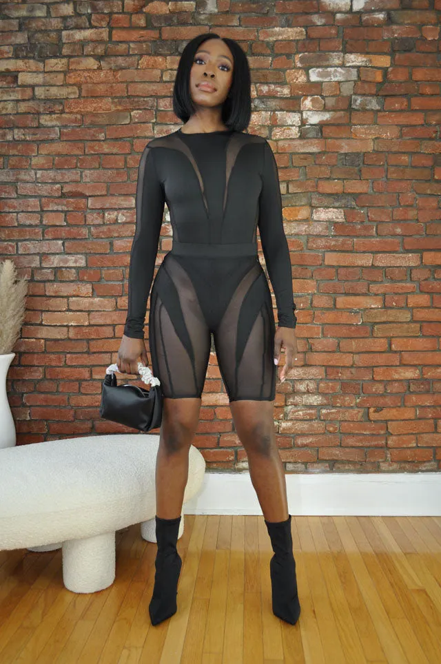 Bodysuit Biker Set- Black