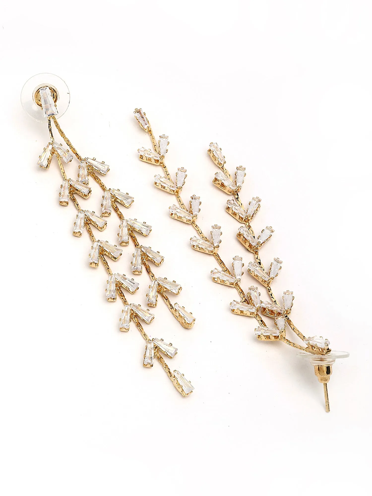 Bohey by KARATCART Gold-Plated Contemporary Gold Drop Earrings for Women