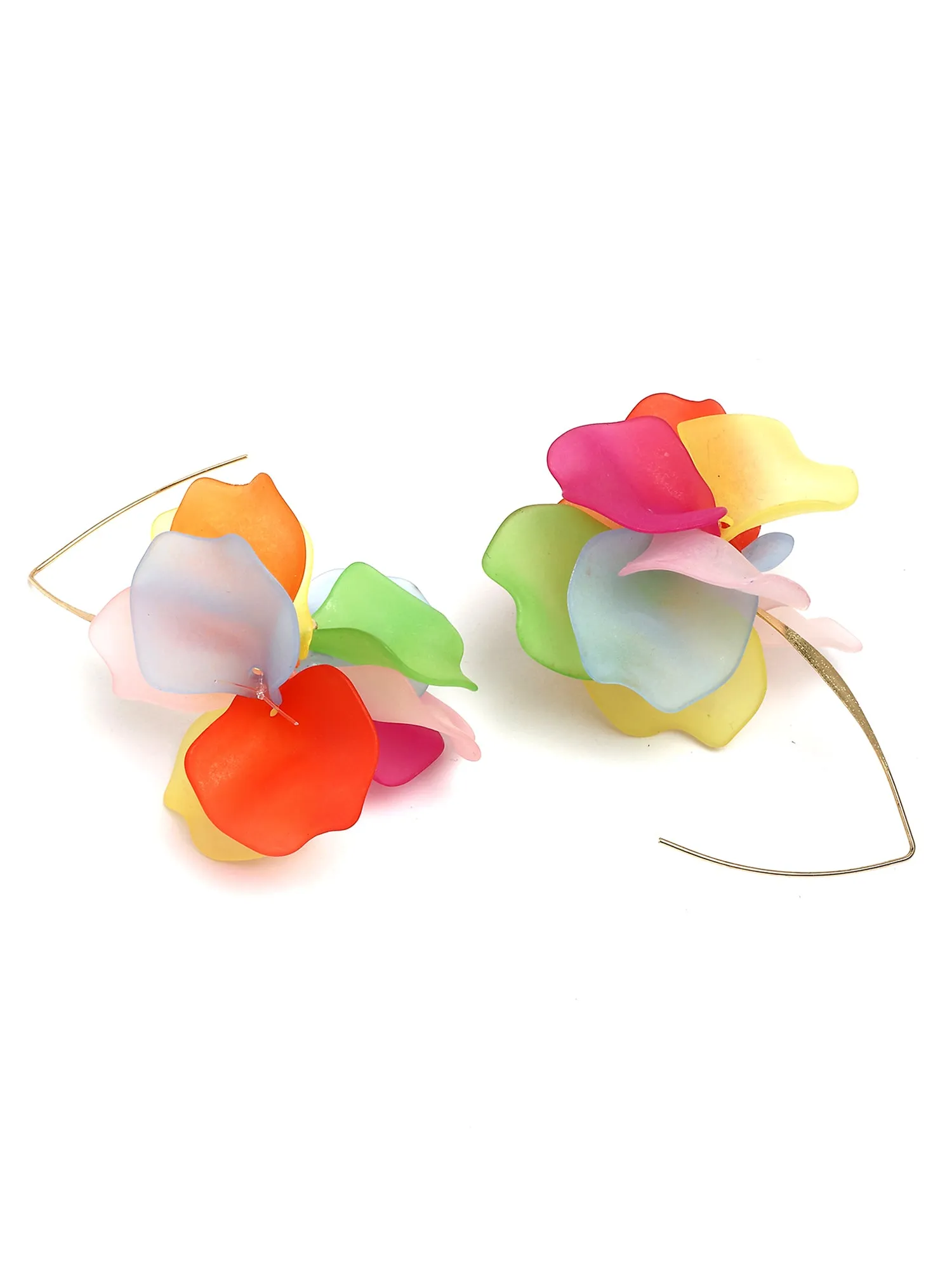 Bohey by KARATCART Gold-Plated Contemporary Multicolor Drop Earrings for Women