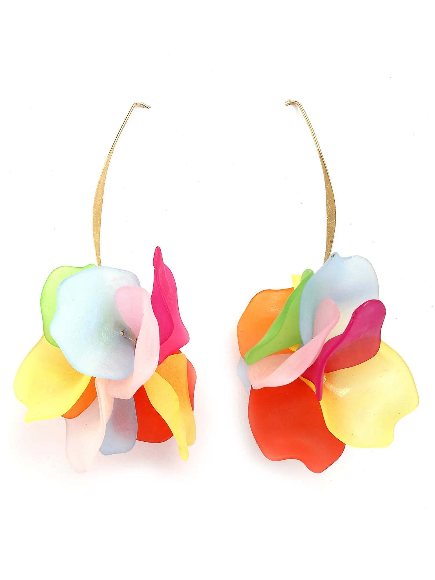 Bohey by KARATCART Gold-Plated Contemporary Multicolor Drop Earrings for Women