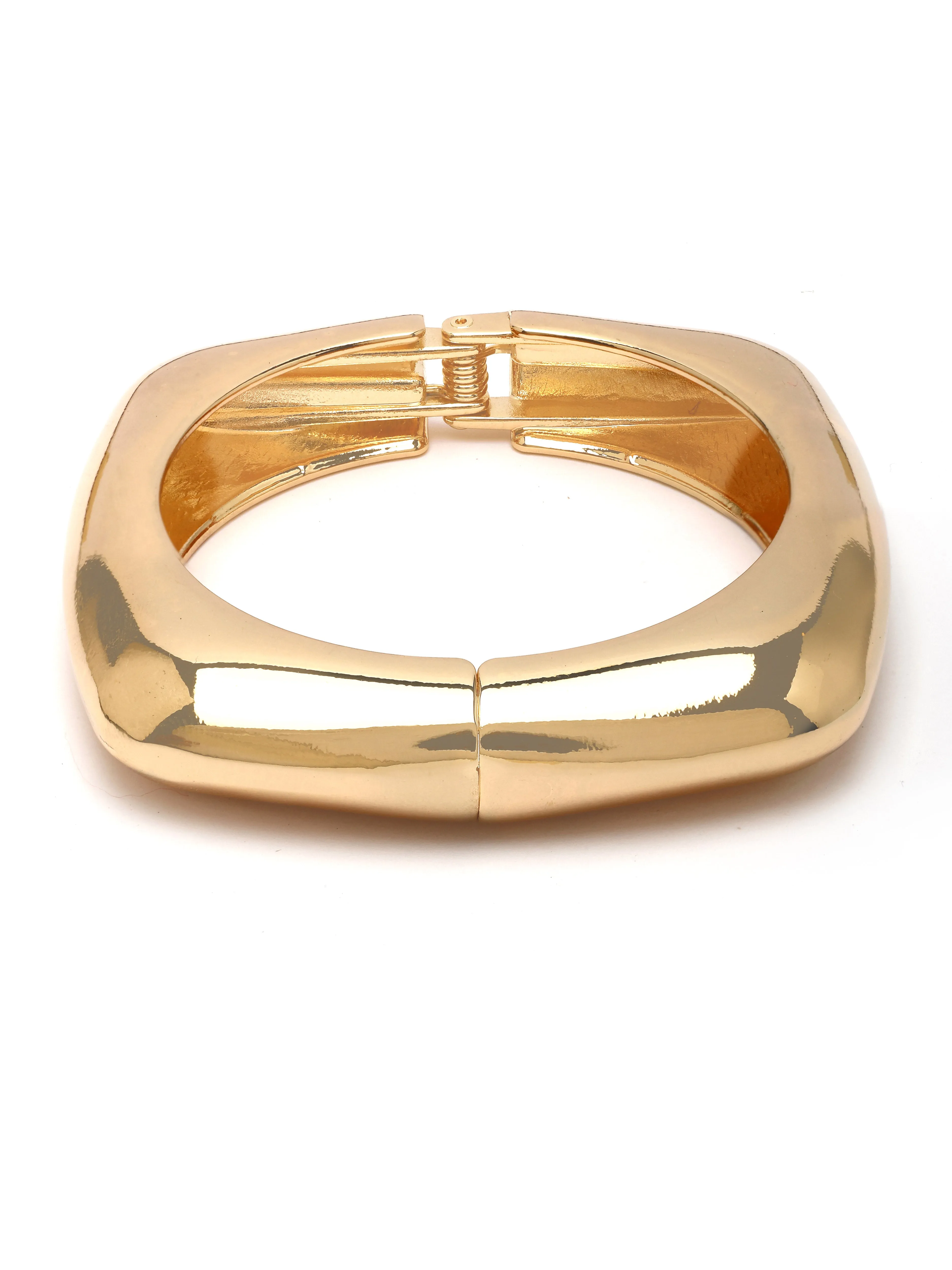 Bohey by KARATCART Gold Plated Designer Kada Bracelet for Women