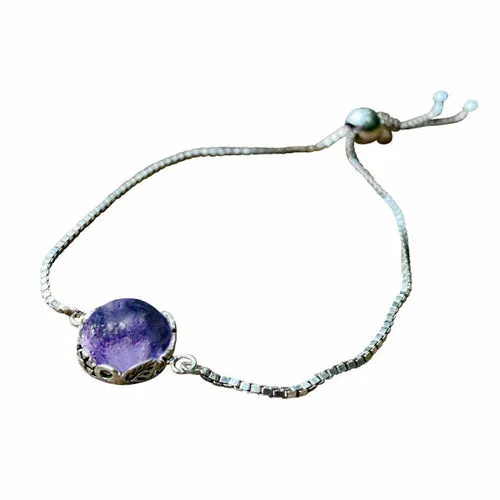 Botanical Sterling Silver Adjustable Slider Bracelet