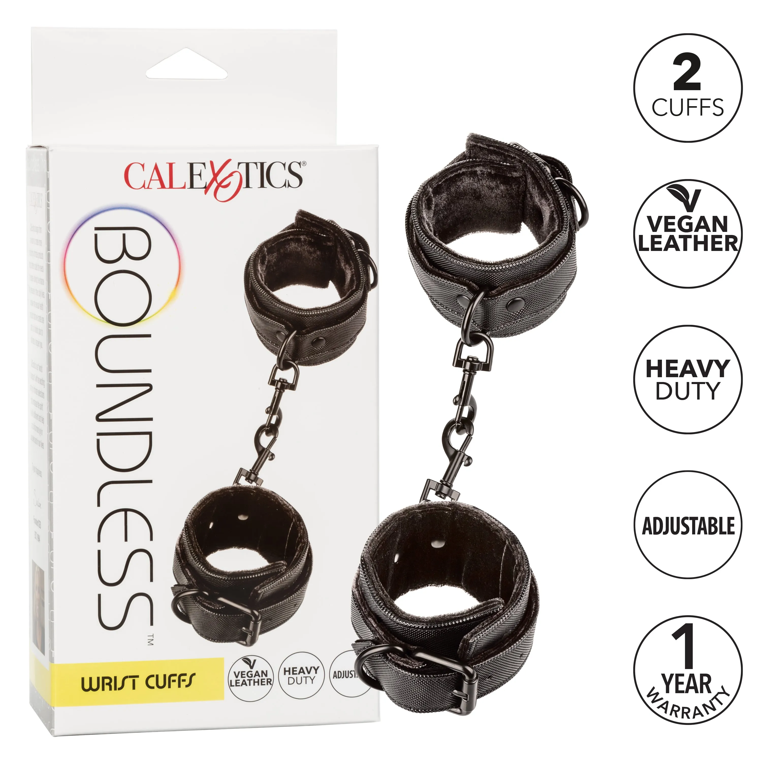 Boundless Heavy Duty Black Wrist Cuffs