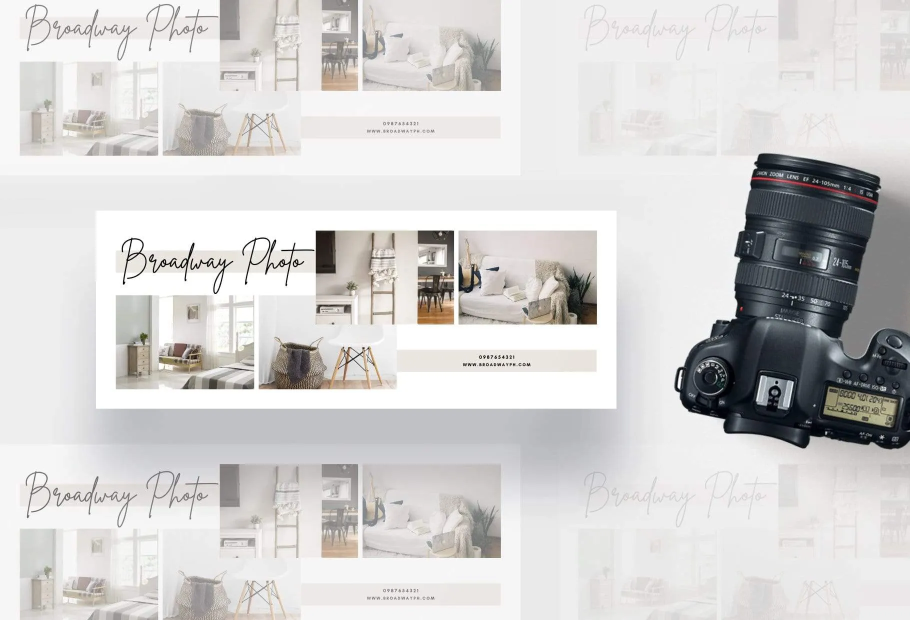 Broadway Facebook Cover for Photographers Editable Canva Template