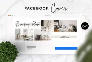 Broadway Facebook Cover for Photographers Editable Canva Template