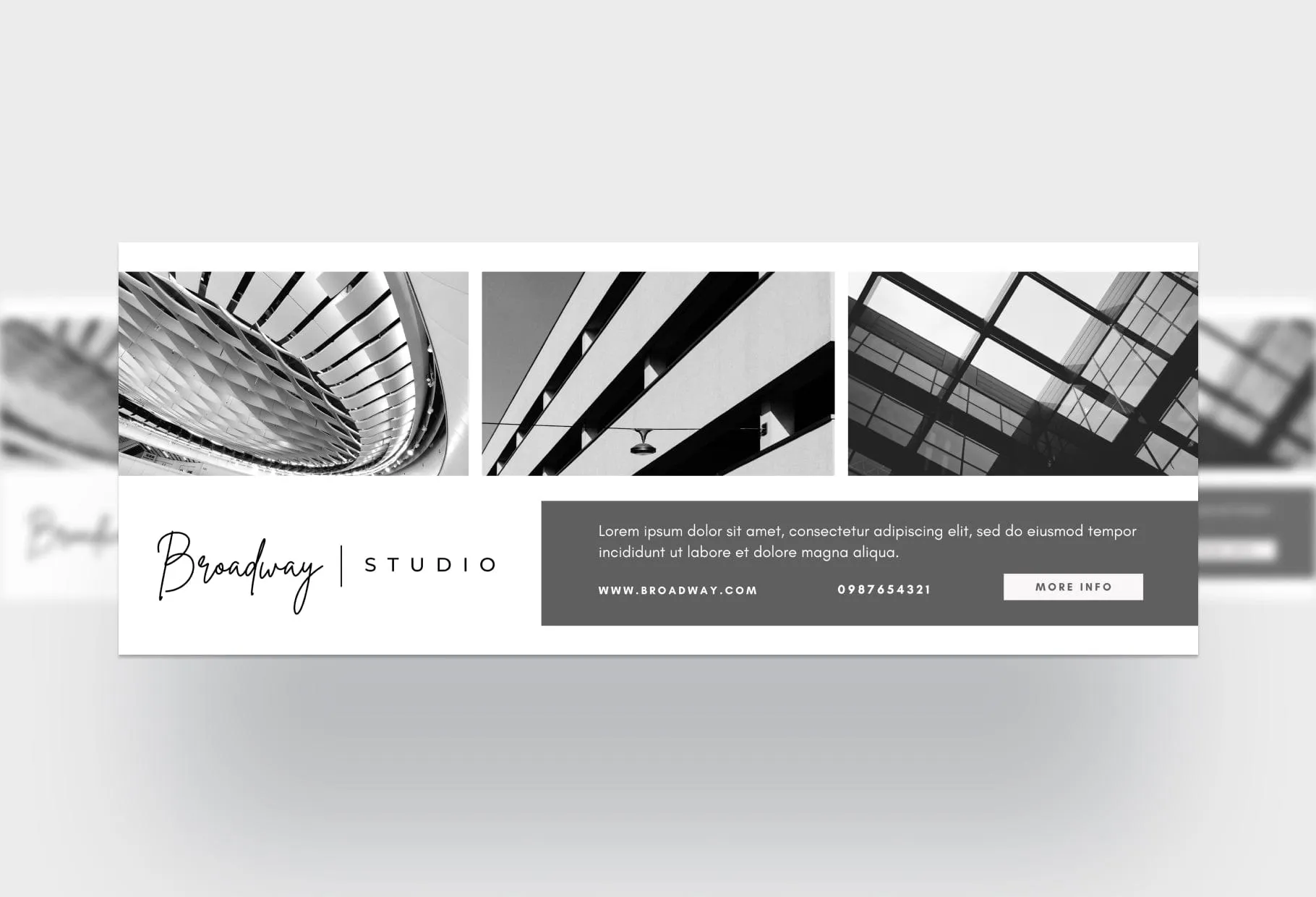 Broadway Studio Facebook Cover for Photographers Editable Canva Template