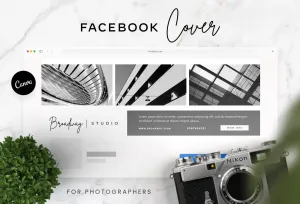 Broadway Studio Facebook Cover for Photographers Editable Canva Template