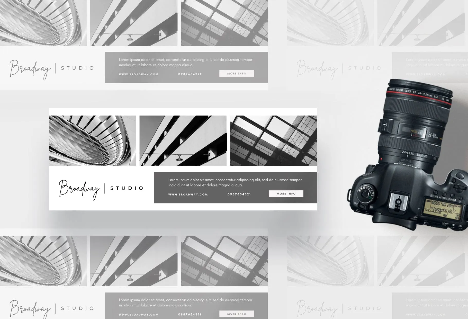 Broadway Studio Facebook Cover for Photographers Editable Canva Template