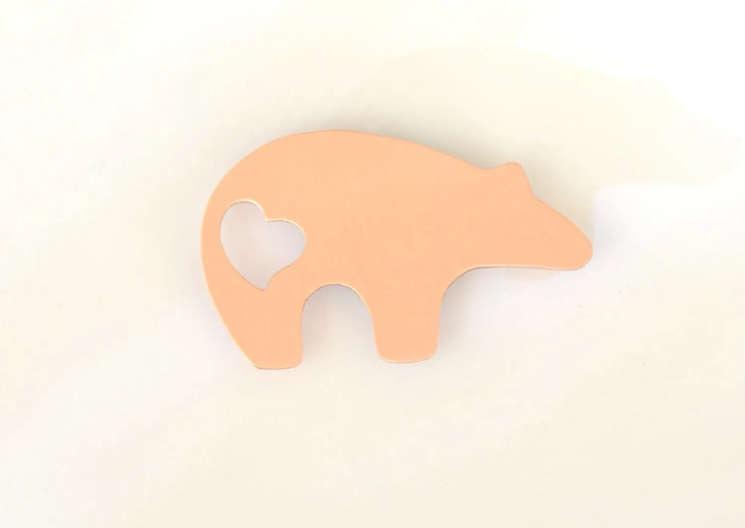 Bronze Bear with Heart Magnet