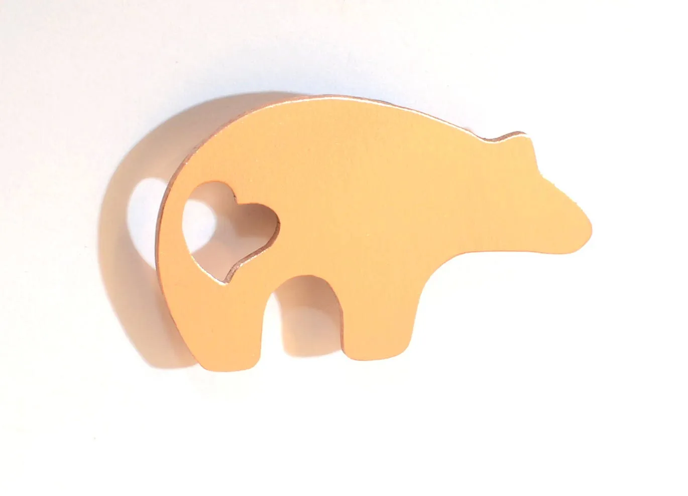 Bronze Bear with Heart Magnet