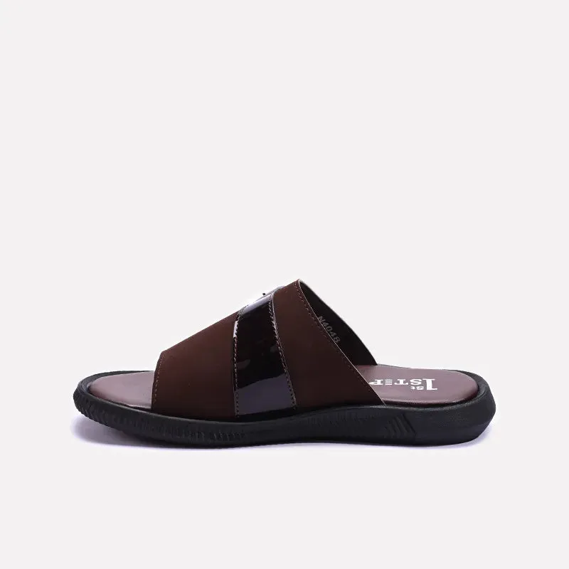Brown Comfortable Casual Slippers 0150997