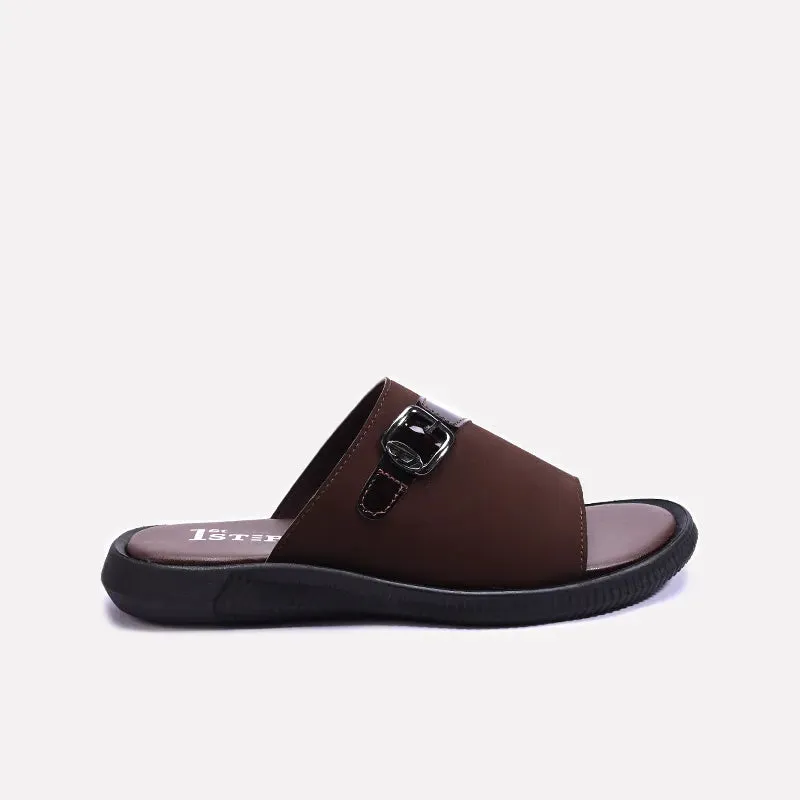 Brown Comfortable Casual Slippers 0150997