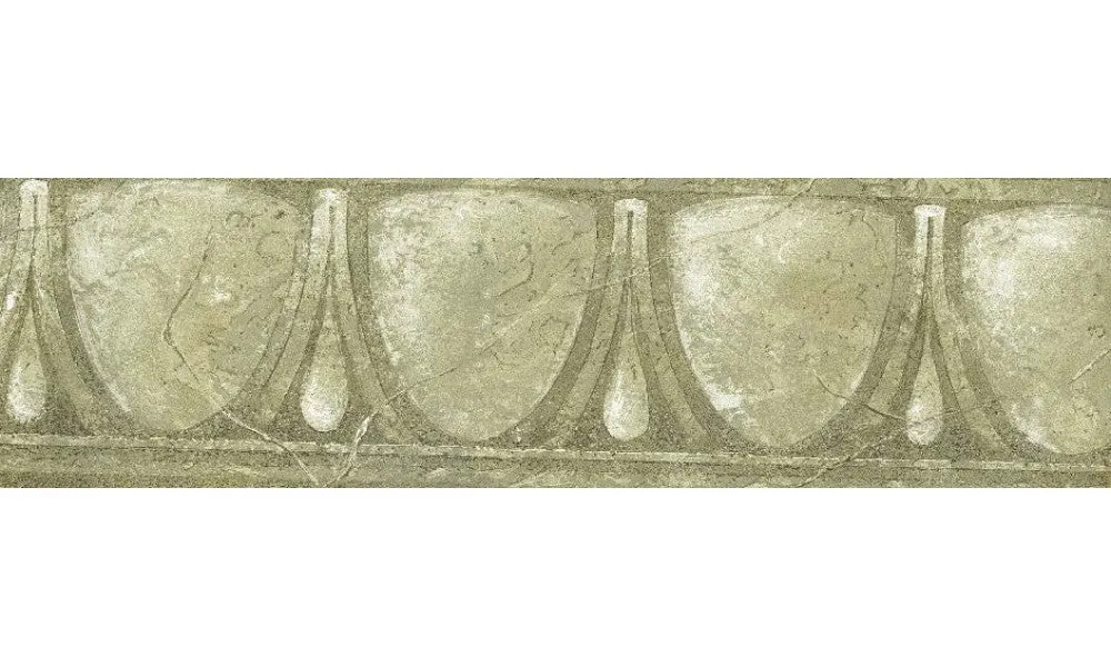Brown White Glass Vintage NE76962B Wallpaper Border