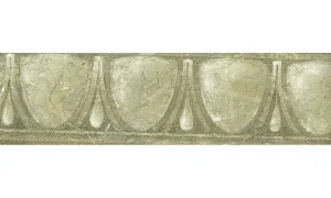 Brown White Glass Vintage NE76962B Wallpaper Border