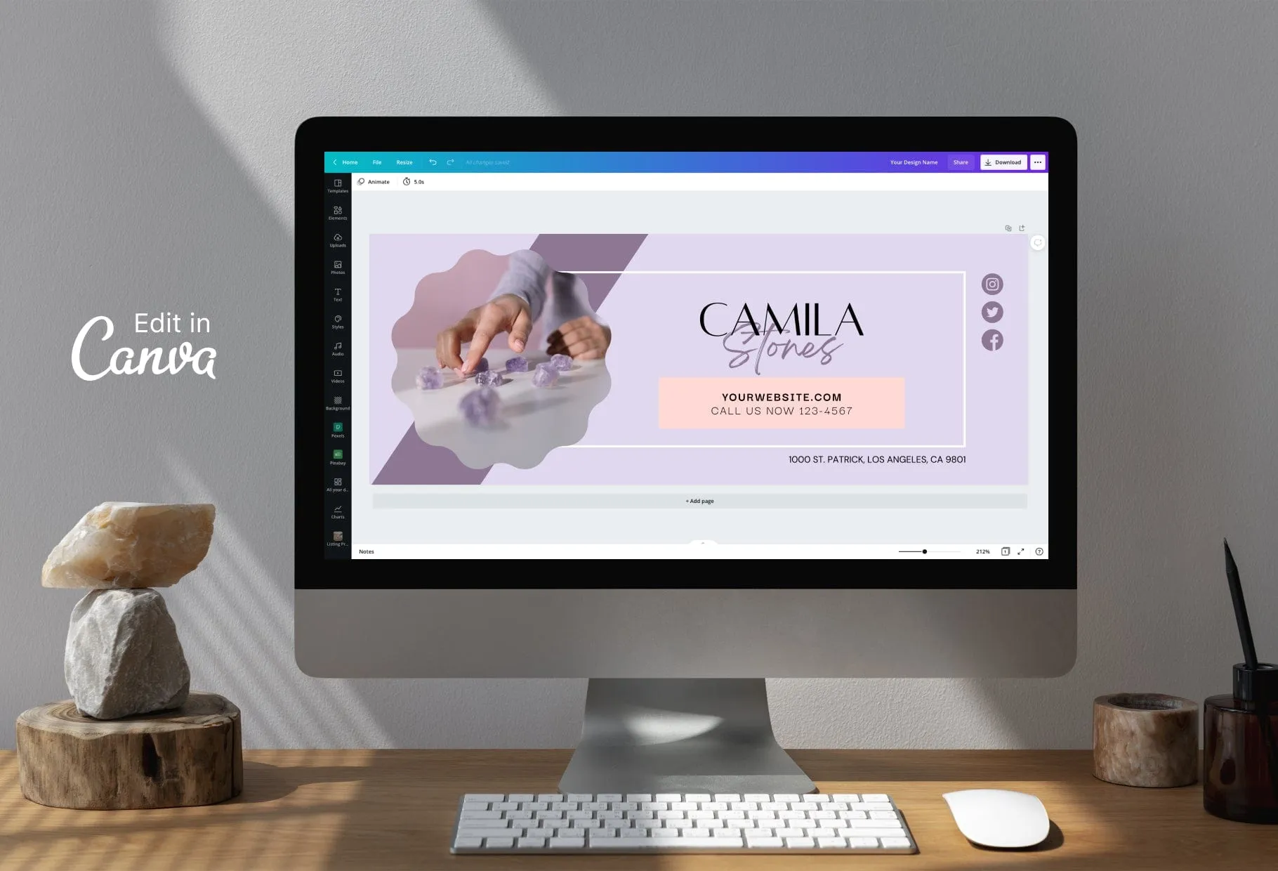 Camila Facebook Cover Canva Template