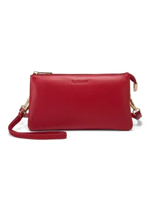 CANDICE LEATHER WALLET WITH SHOULDER STRAP- E1-0809-FIRE- SALE