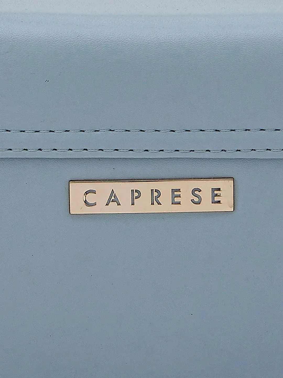Caprese Emily In Paris Printed Medium Soft Blue Sling Bag