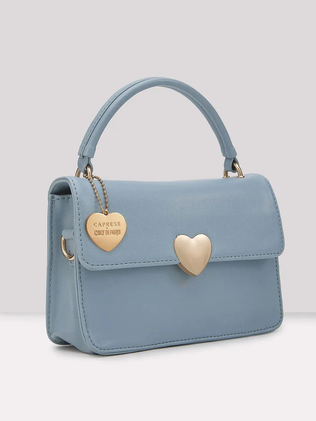 Caprese Emily In Paris Printed Medium Soft Blue Sling Bag