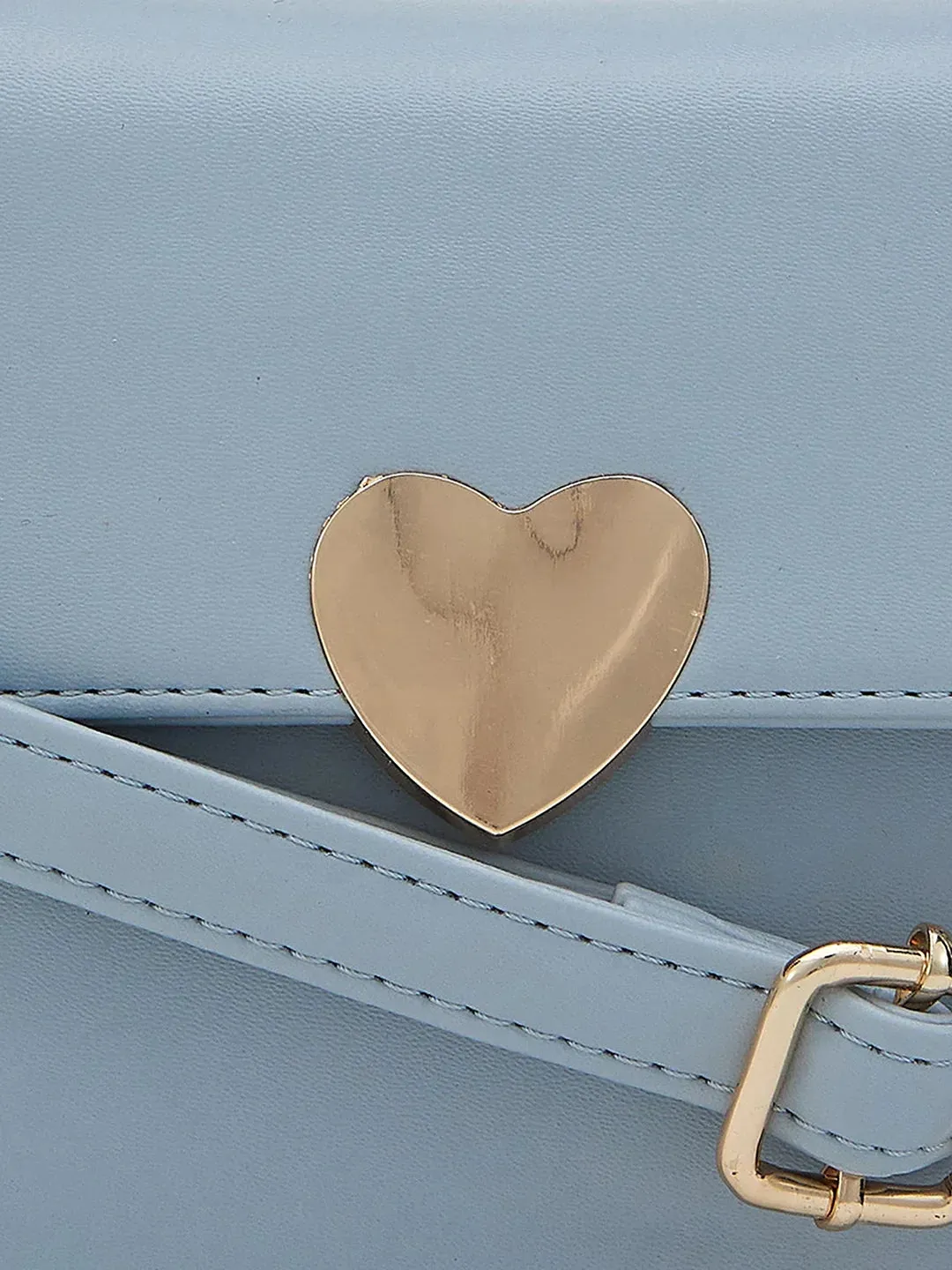Caprese Emily In Paris Printed Medium Soft Blue Sling Bag