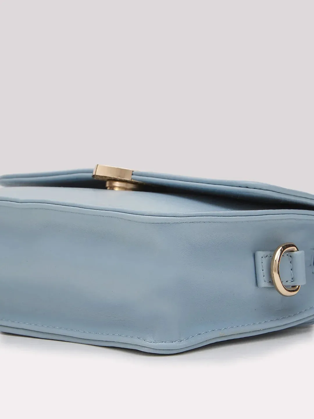 Caprese Emily In Paris Printed Medium Soft Blue Sling Bag