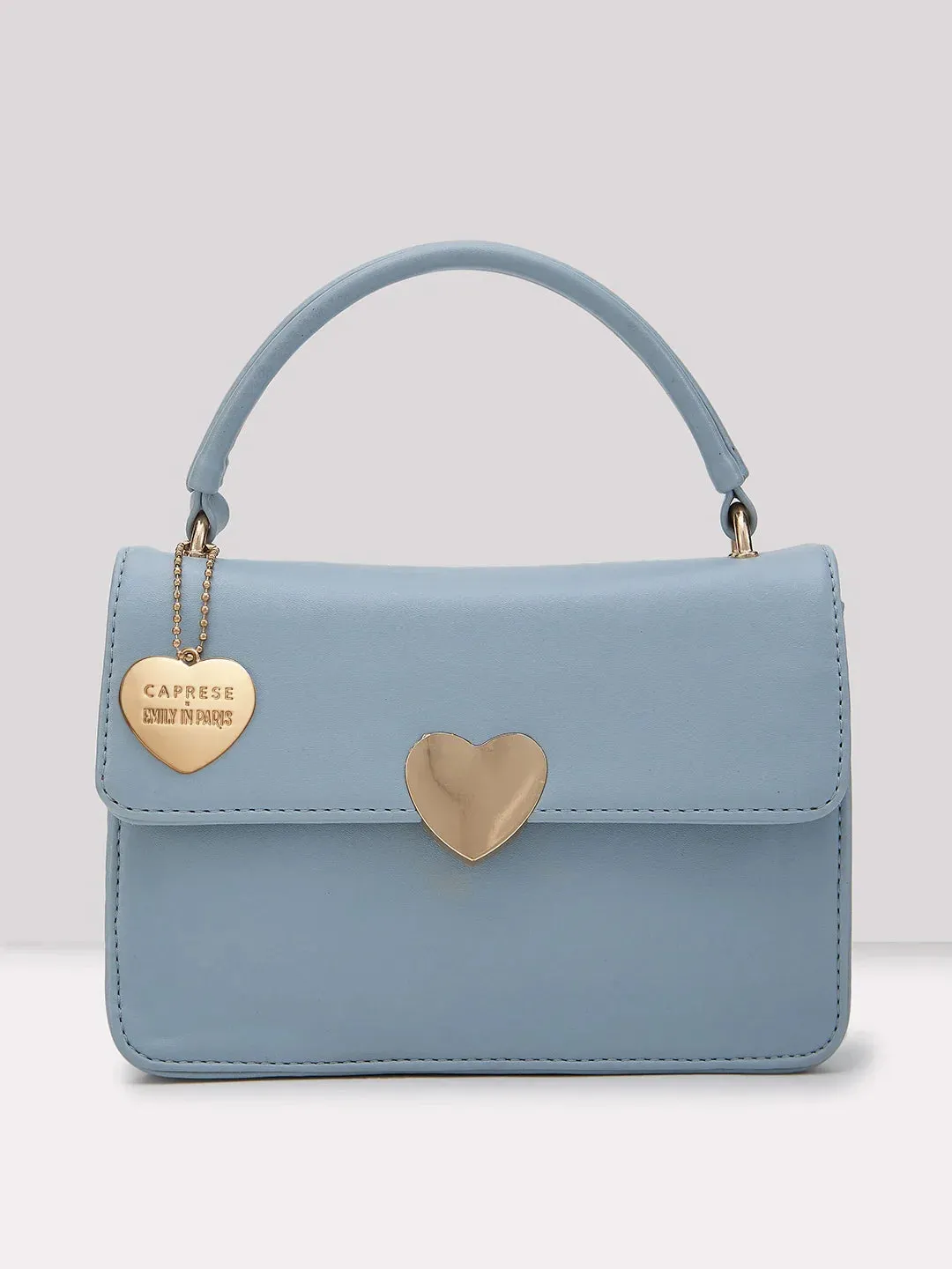 Caprese Emily In Paris Printed Medium Soft Blue Sling Bag