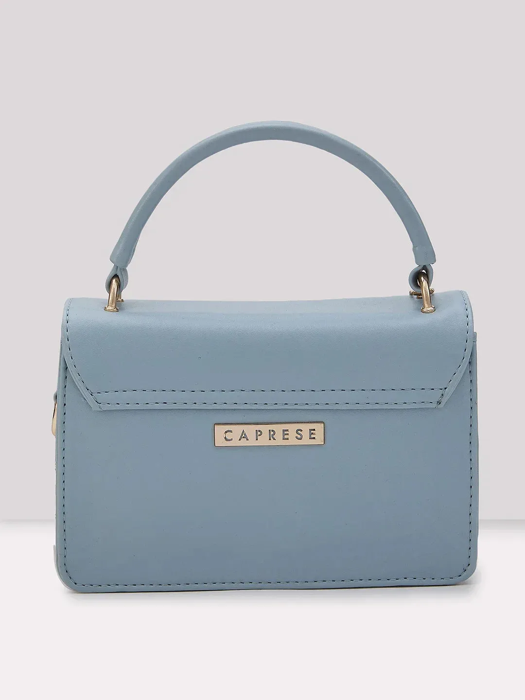 Caprese Emily In Paris Printed Medium Soft Blue Sling Bag