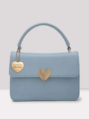 Caprese Emily In Paris Printed Medium Soft Blue Sling Bag