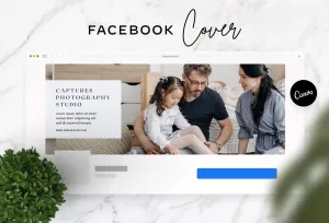 Capture Facebook Cover for Photographers Editable Canva Template