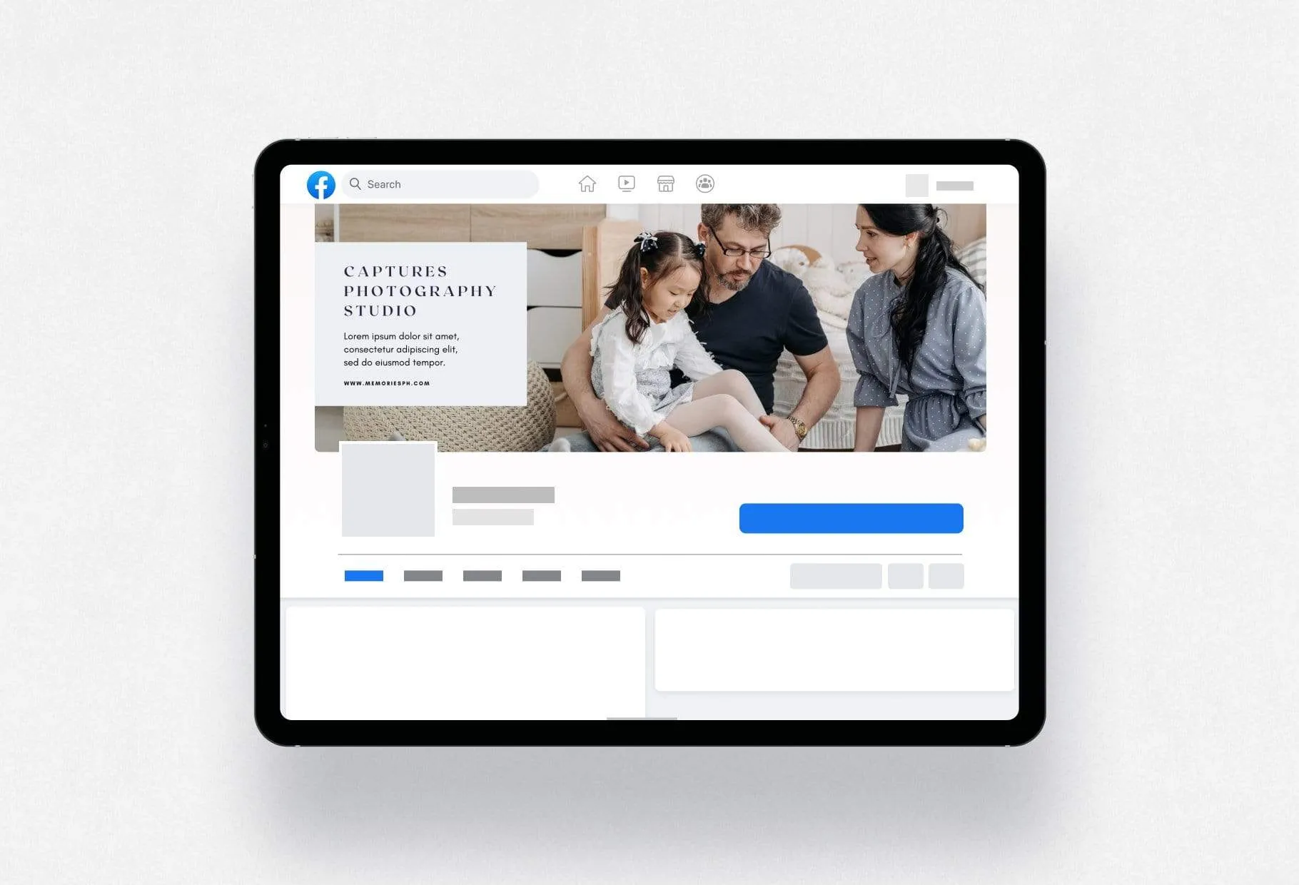 Capture Facebook Cover for Photographers Editable Canva Template