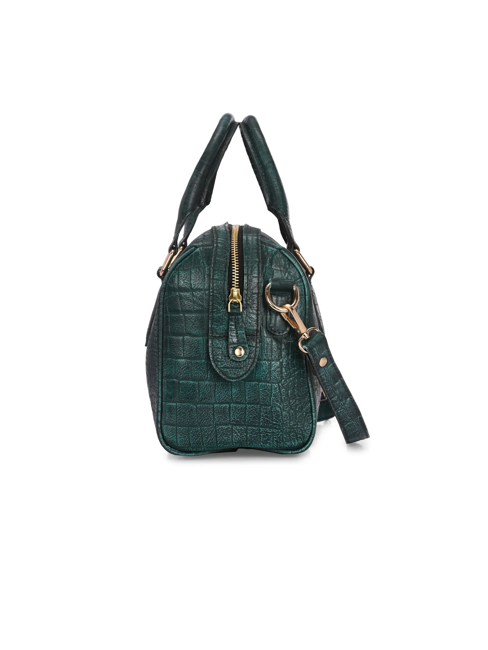 Carlo Romano By Wasan Green color Stylish & Functional Accessory Premium Genuine Leather Hand Bags For Women