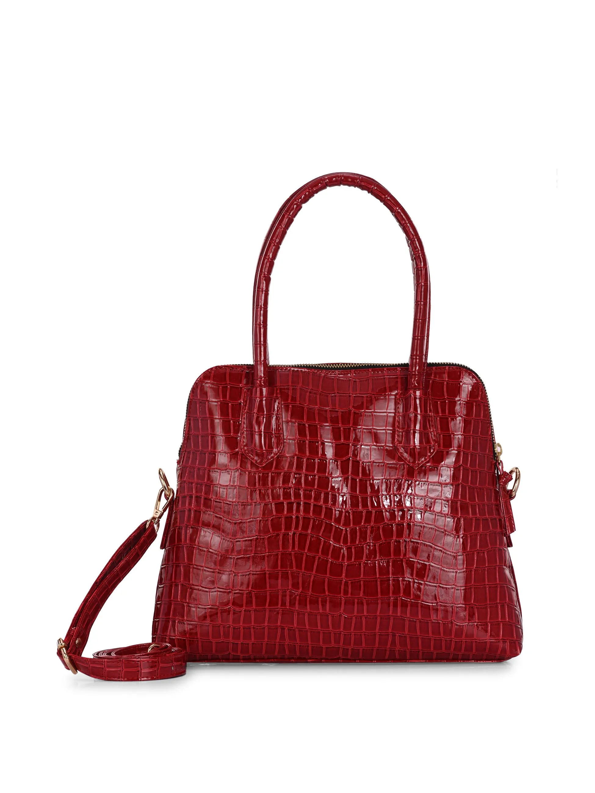 Carlo Romano By Wasan Red color Stylish & Functional Accessory Premium Vegan Leather Hand Bags For Women