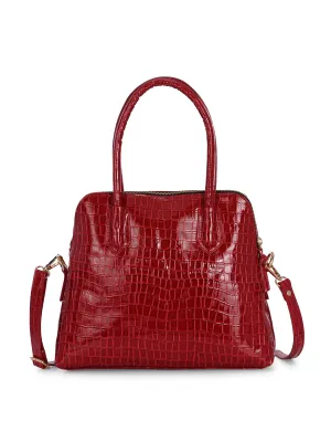 Carlo Romano By Wasan Red color Stylish & Functional Accessory Premium Vegan Leather Hand Bags For Women