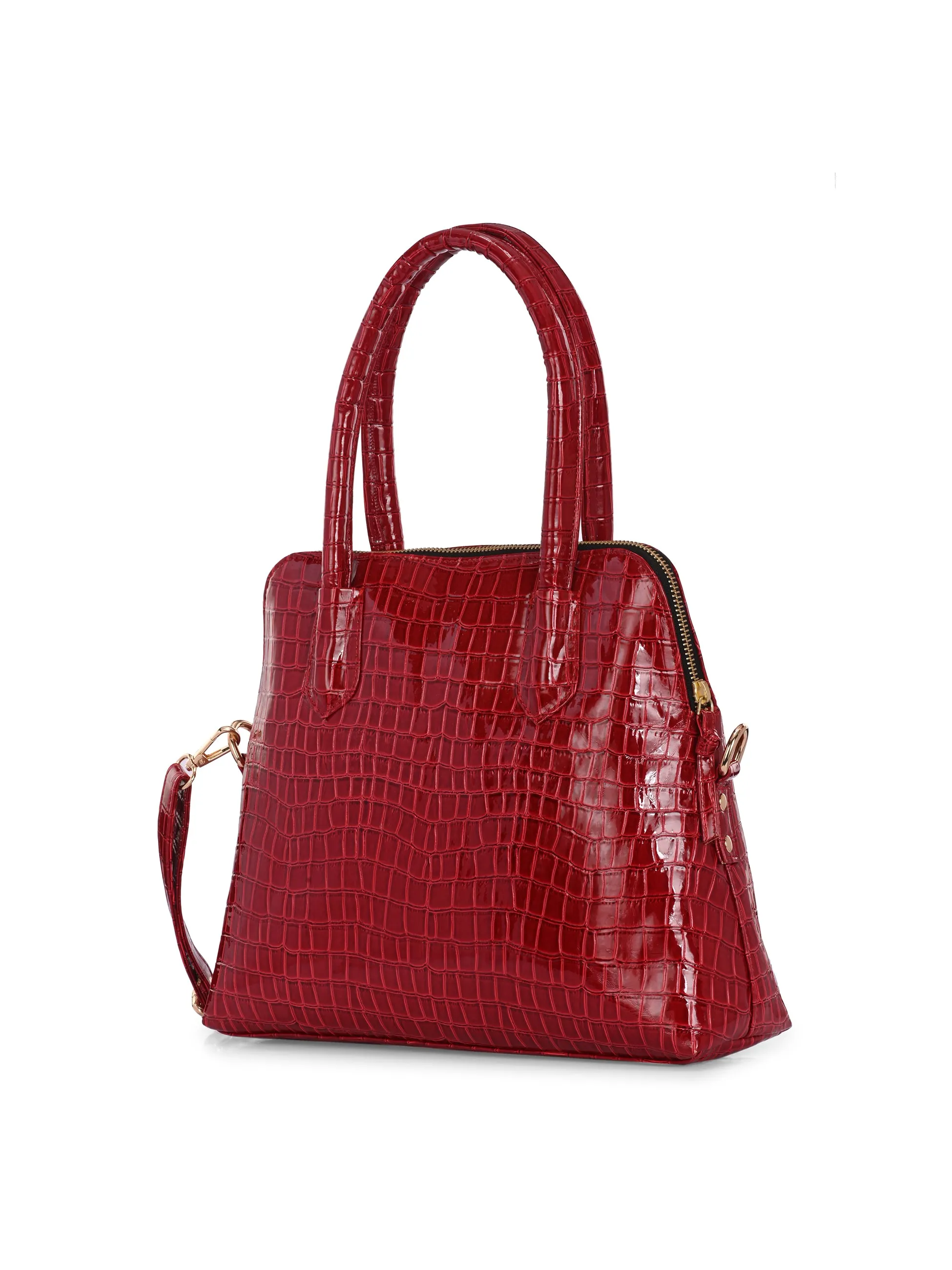 Carlo Romano By Wasan Red color Stylish & Functional Accessory Premium Vegan Leather Hand Bags For Women