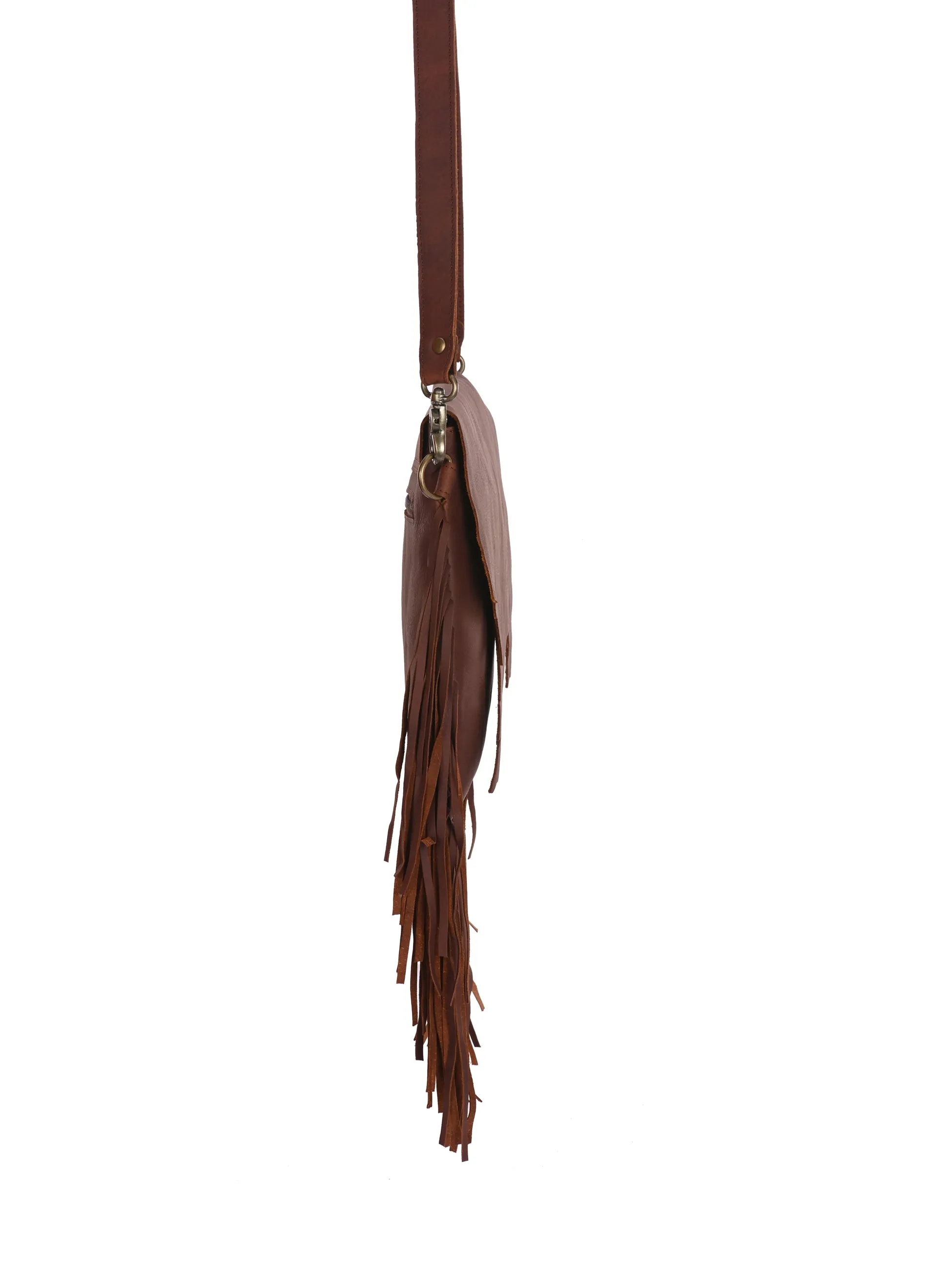 Carlo Romano By Wasan Tan color Stylish & Functional Accessory Premium Vegan Leather with tassel Hand Bags For Women