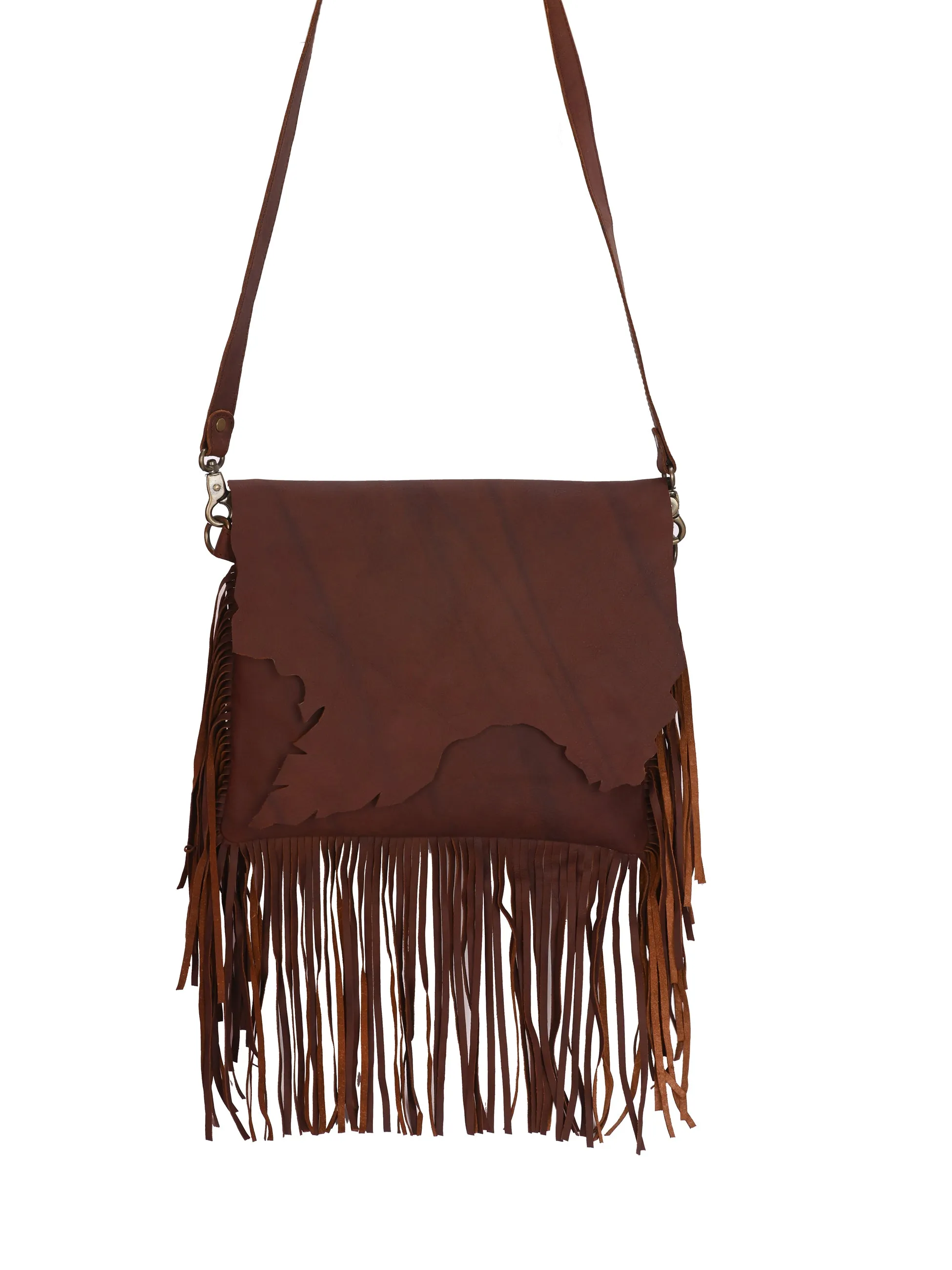 Carlo Romano By Wasan Tan color Stylish & Functional Accessory Premium Vegan Leather with tassel Hand Bags For Women