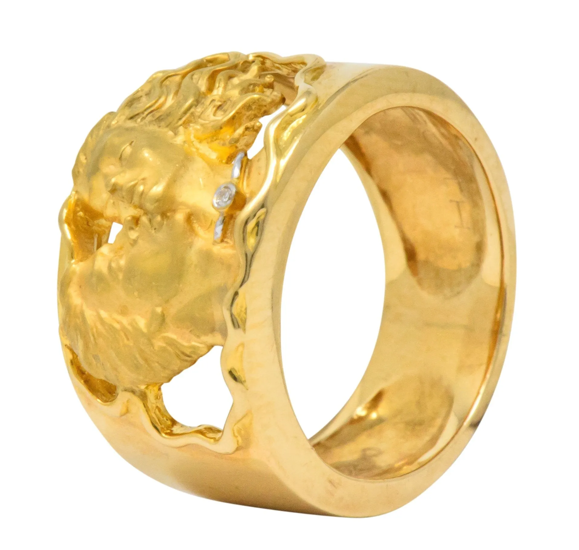 Carrera y Carrera Adam & Eve Diamond 18 Karat Gold Band Ring