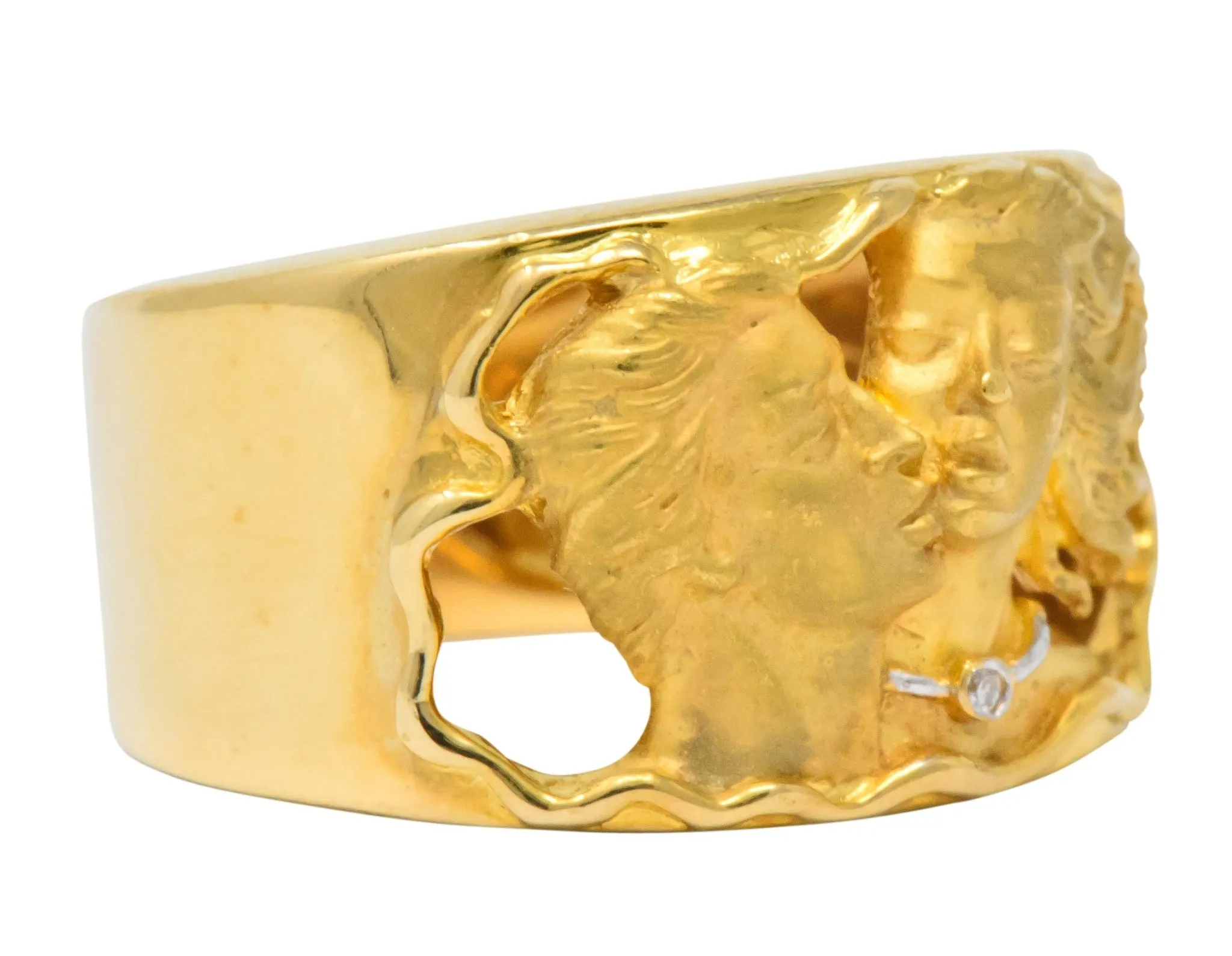 Carrera y Carrera Adam & Eve Diamond 18 Karat Gold Band Ring
