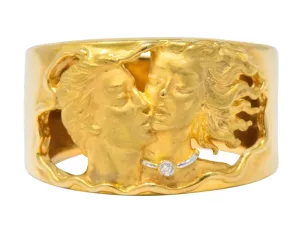 Carrera y Carrera Adam & Eve Diamond 18 Karat Gold Band Ring